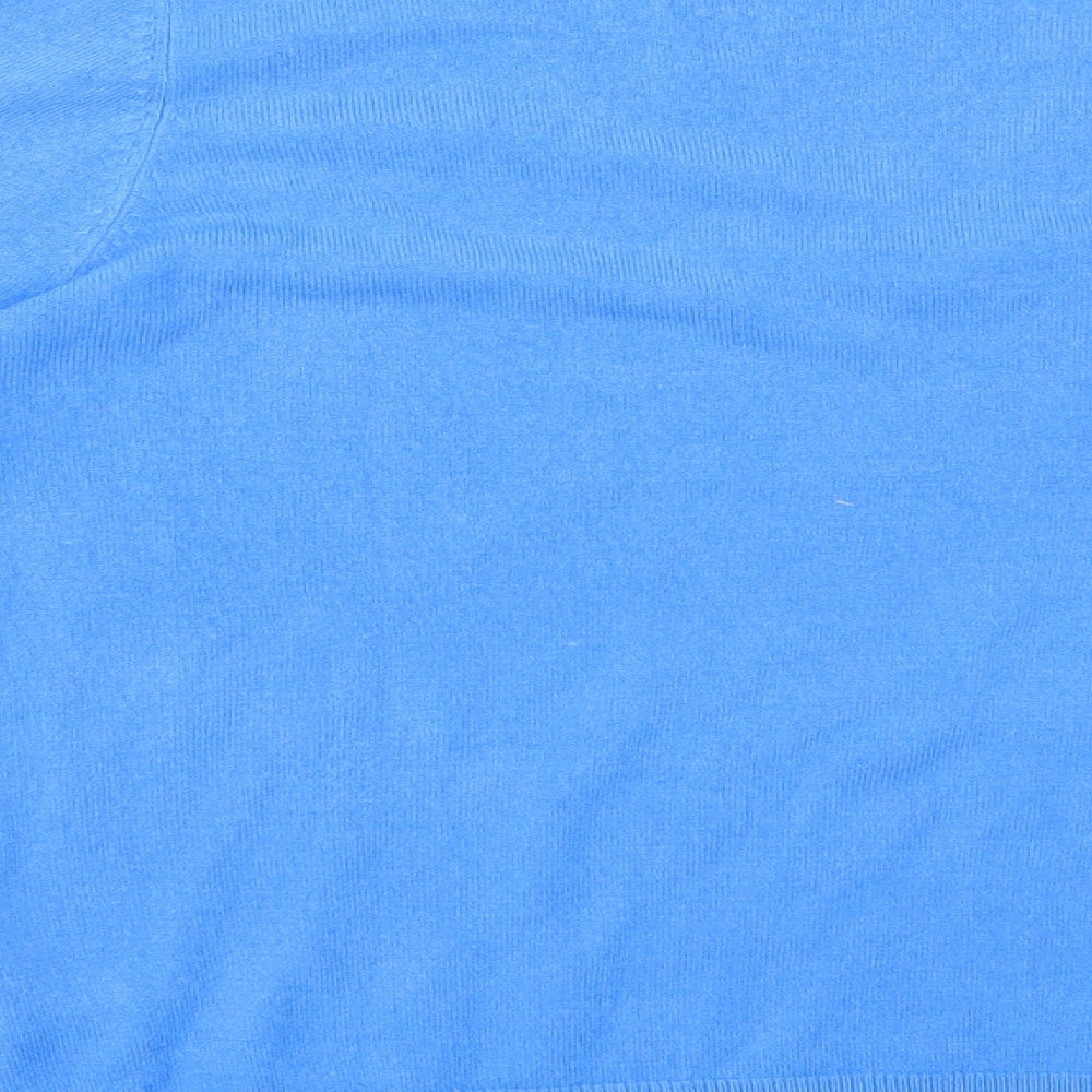 Marks and Spencer Womens Blue V-Neck  Acrylic Pullover Jumper Size 14