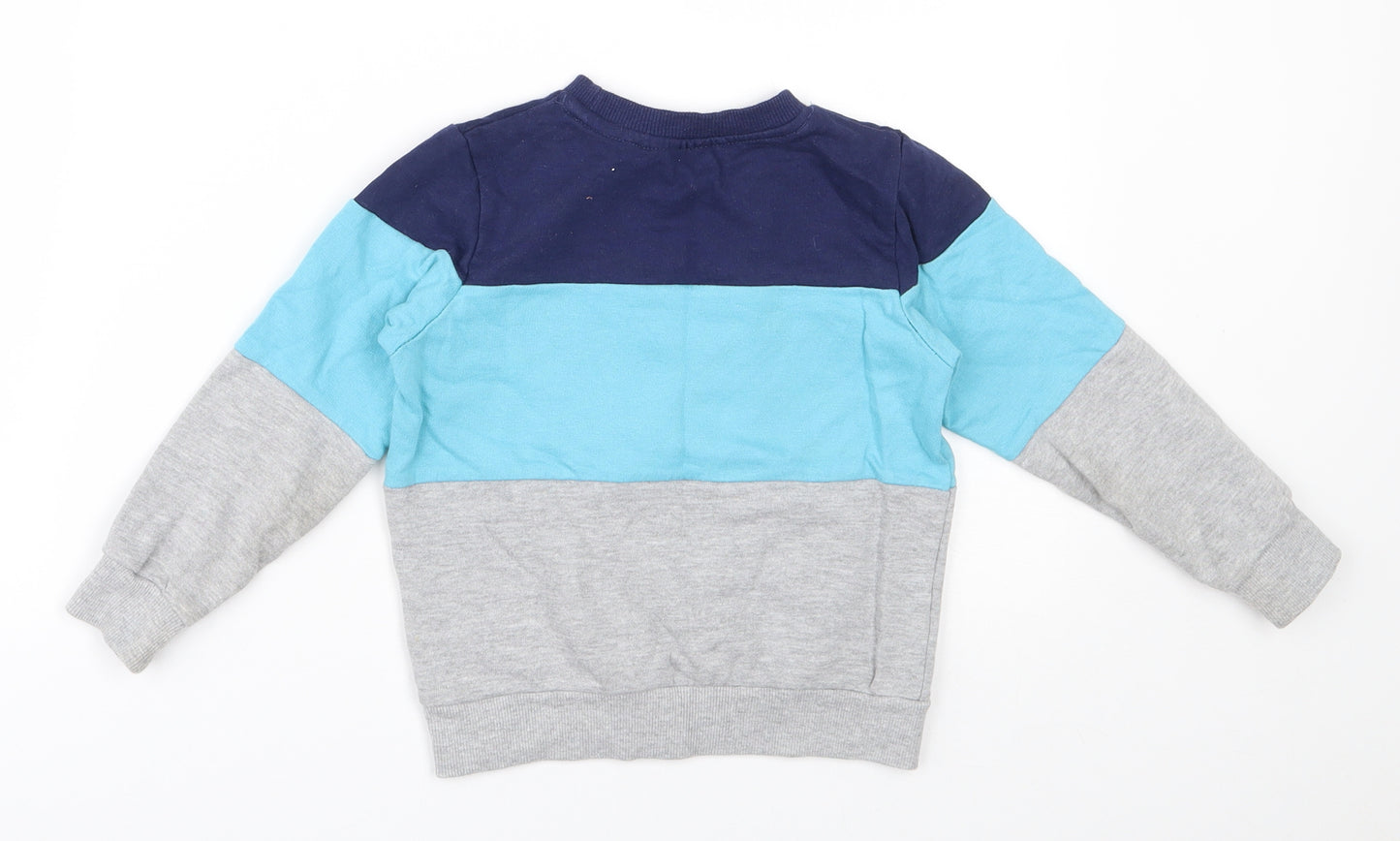 Pep & Co  Boys Blue  100% Cotton Pullover Sweatshirt Size 3-4 Years  Pullover - Mickey mouse, Disney