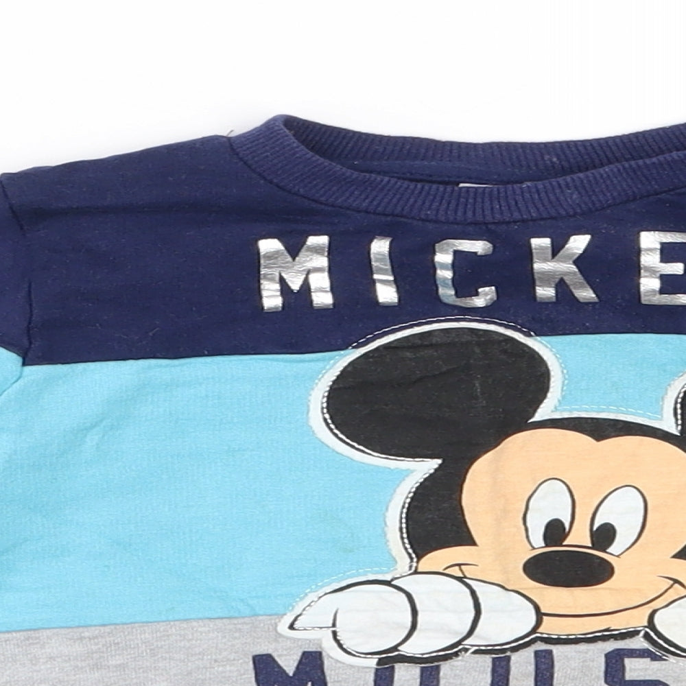 Pep & Co  Boys Blue  100% Cotton Pullover Sweatshirt Size 3-4 Years  Pullover - Mickey mouse, Disney