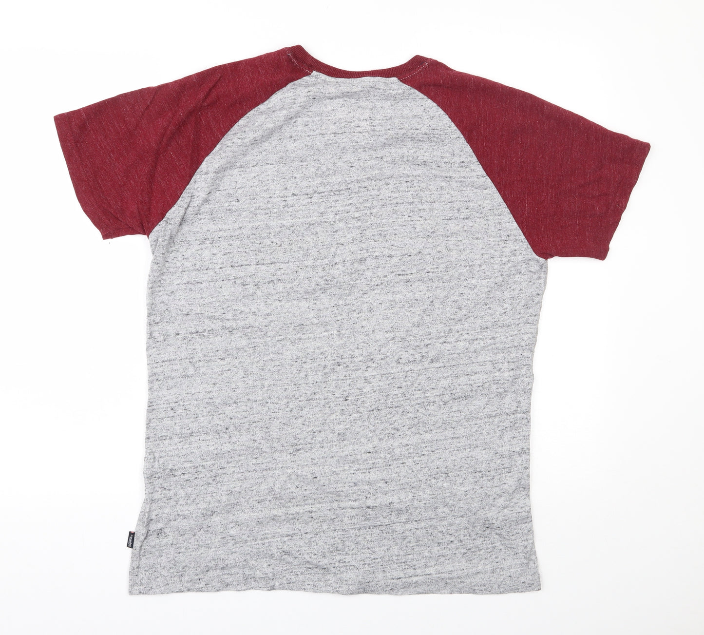 Superdry Mens Grey  Cotton  T-Shirt Size M Round Neck