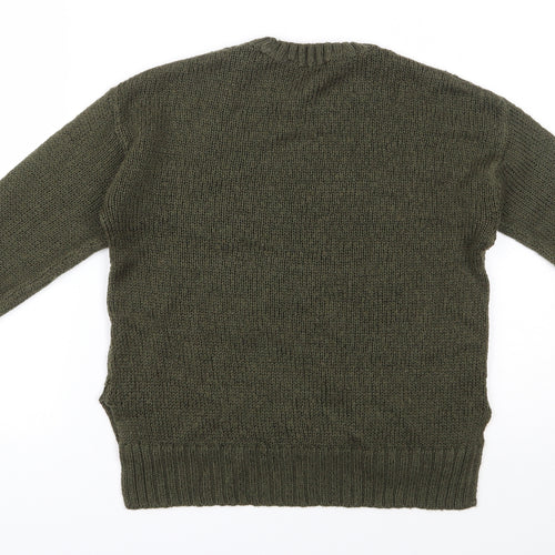 New Look 915 Generation Girls Green Round Neck  Polyester Pullover Jumper Size 14-15 Years  Pullover