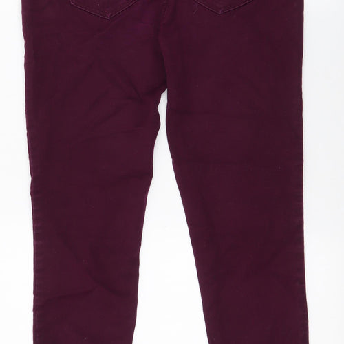 Love, Fire Womens Purple  Cotton Skinny Jeans Size 10 L28 in Slim Zip