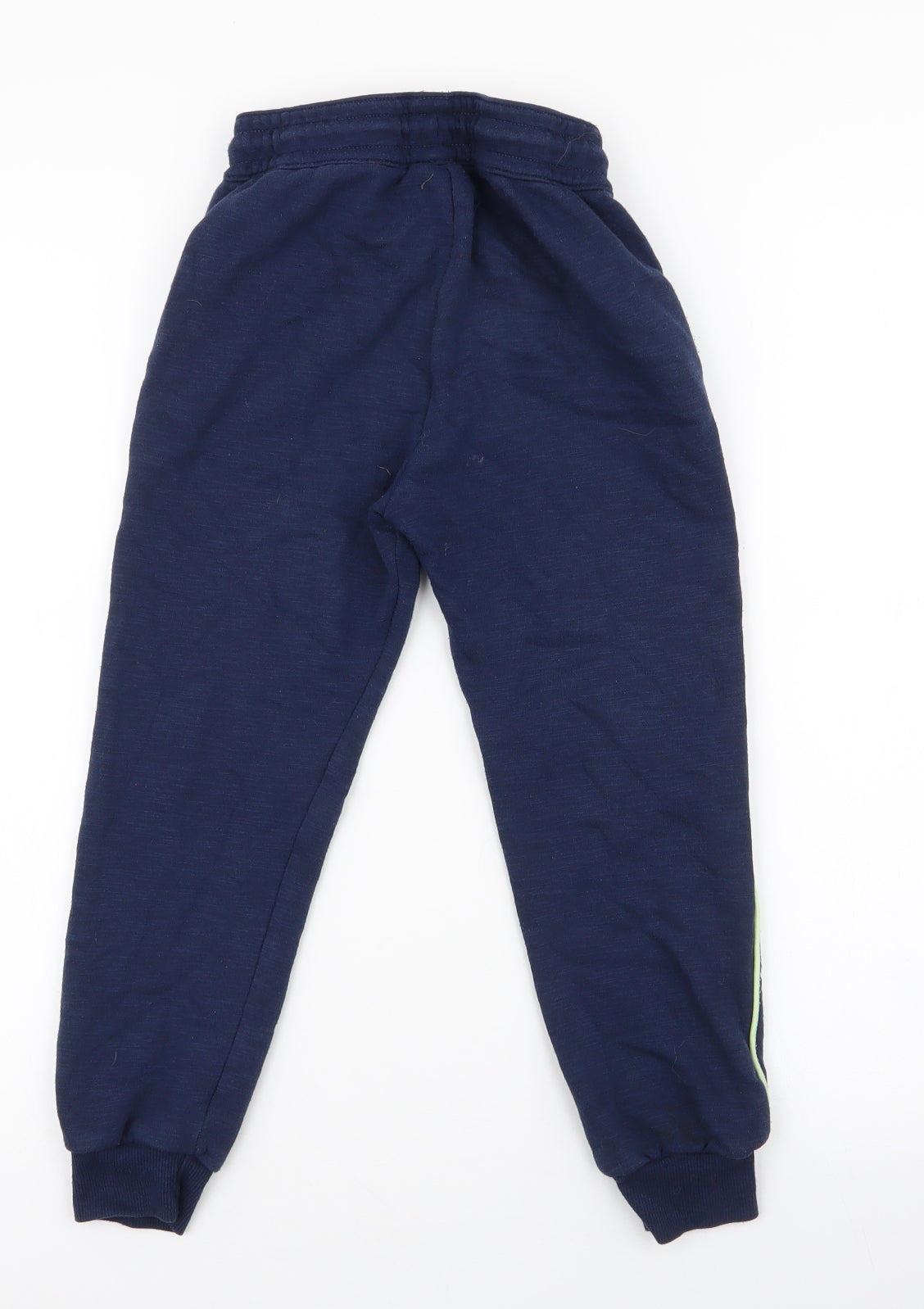 H&M Boys Blue Striped Cotton Jogger Trousers Size 6-7 Years  Regular Drawstring