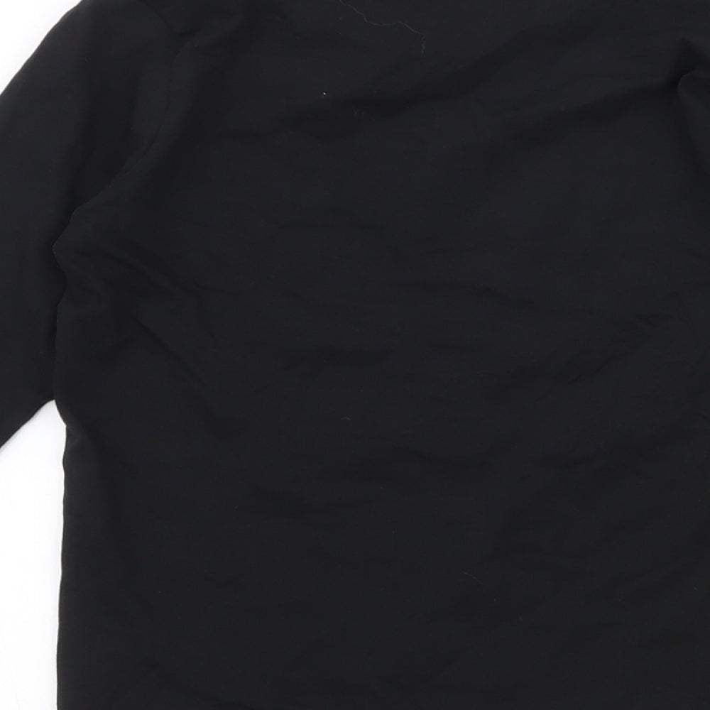 TU Boys Black  100% Cotton Jersey T-Shirt Size 5-6 Years Round Neck Pullover - skeleton , halloween