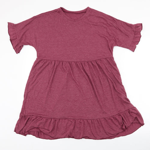 SheIn Womens Purple  Polyester Skater Dress  Size XS  Round Neck Pullover