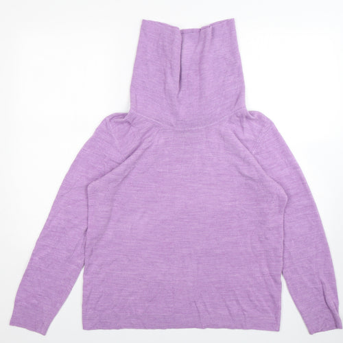St Bernard Womens Purple Roll Neck  Acrylic Pullover Jumper Size L