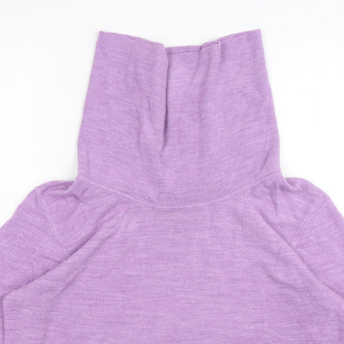 St Bernard Womens Purple Roll Neck  Acrylic Pullover Jumper Size L