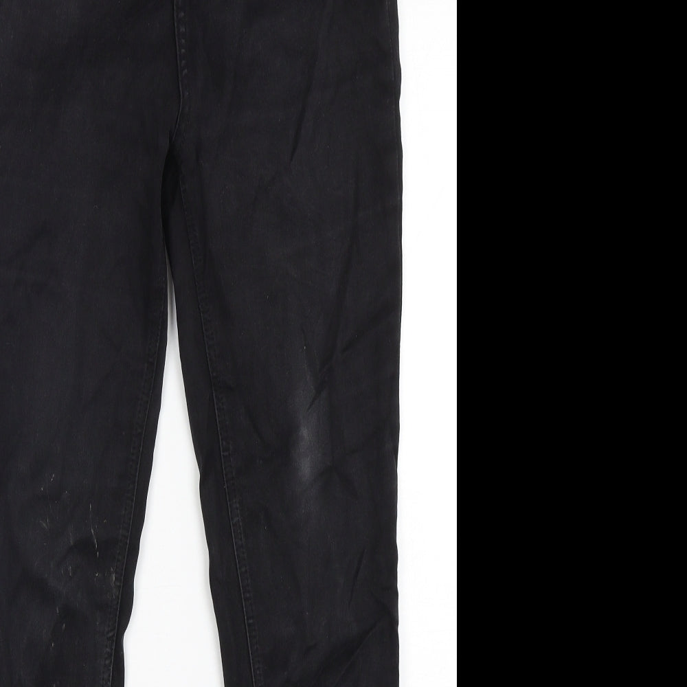 TU Womens Black  Cotton Skinny Jeans Size 12 L29 in Regular Button