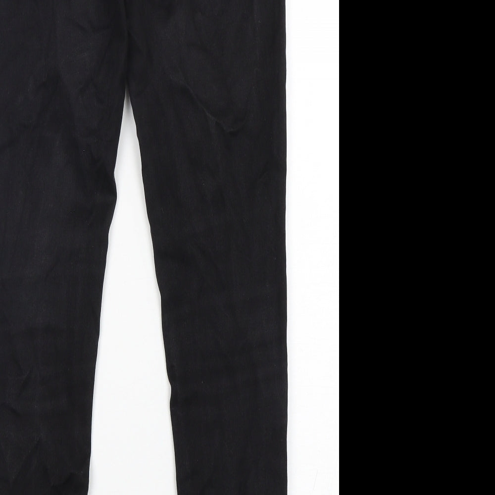TU Womens Black  Cotton Skinny Jeans Size 12 L29 in Regular Button
