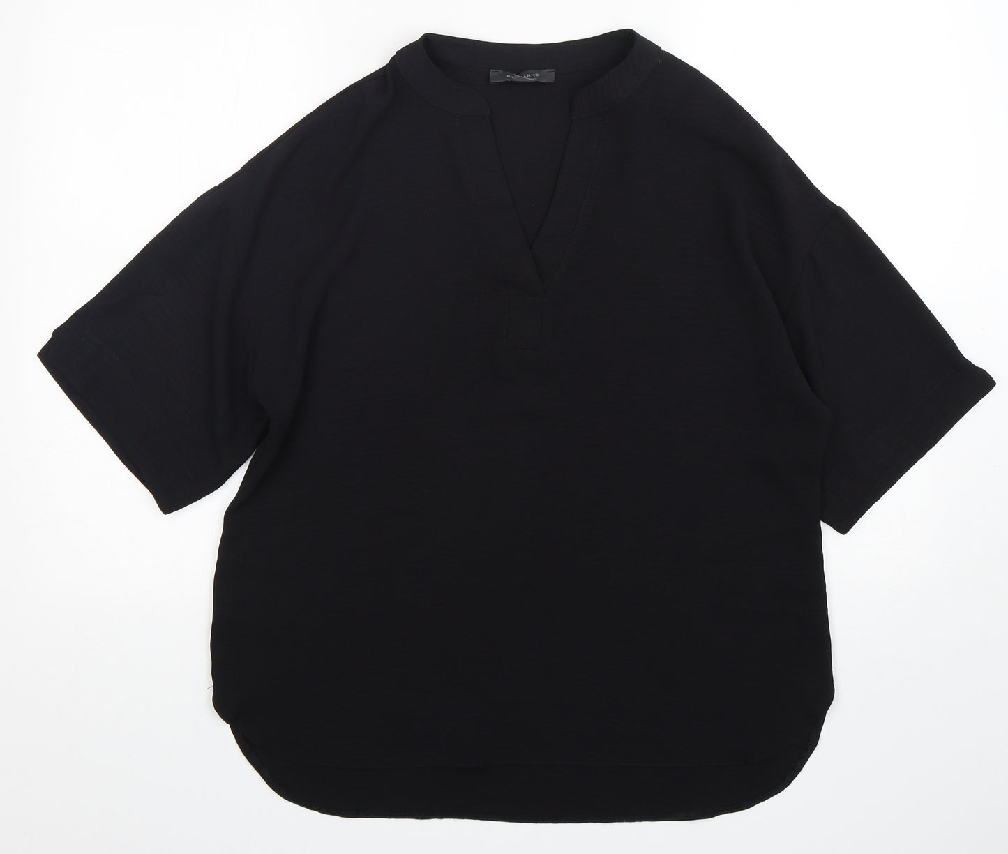 Primark Womens Black  Polyester Basic Blouse Size 14 V-Neck