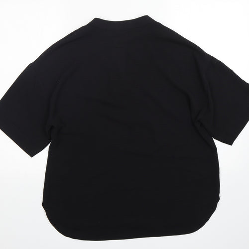 Primark Womens Black  Polyester Basic Blouse Size 14 V-Neck