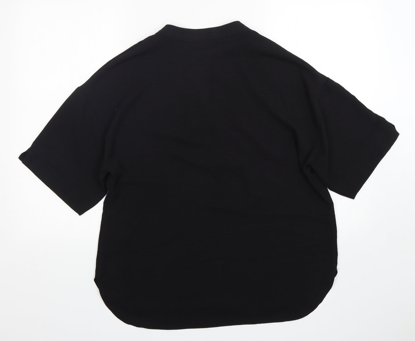 Primark Womens Black  Polyester Basic Blouse Size 14 V-Neck