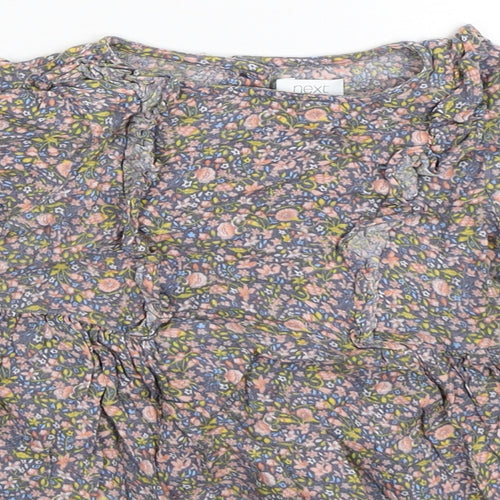 NEXT Girls Multicoloured Floral Viscose A-Line  Size 18-24 Months  Round Neck