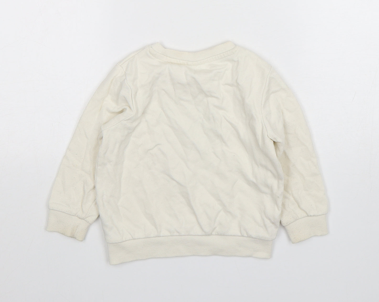 TU Boys Beige  Cotton Pullover Jumper Size 18-24 Months  Pullover
