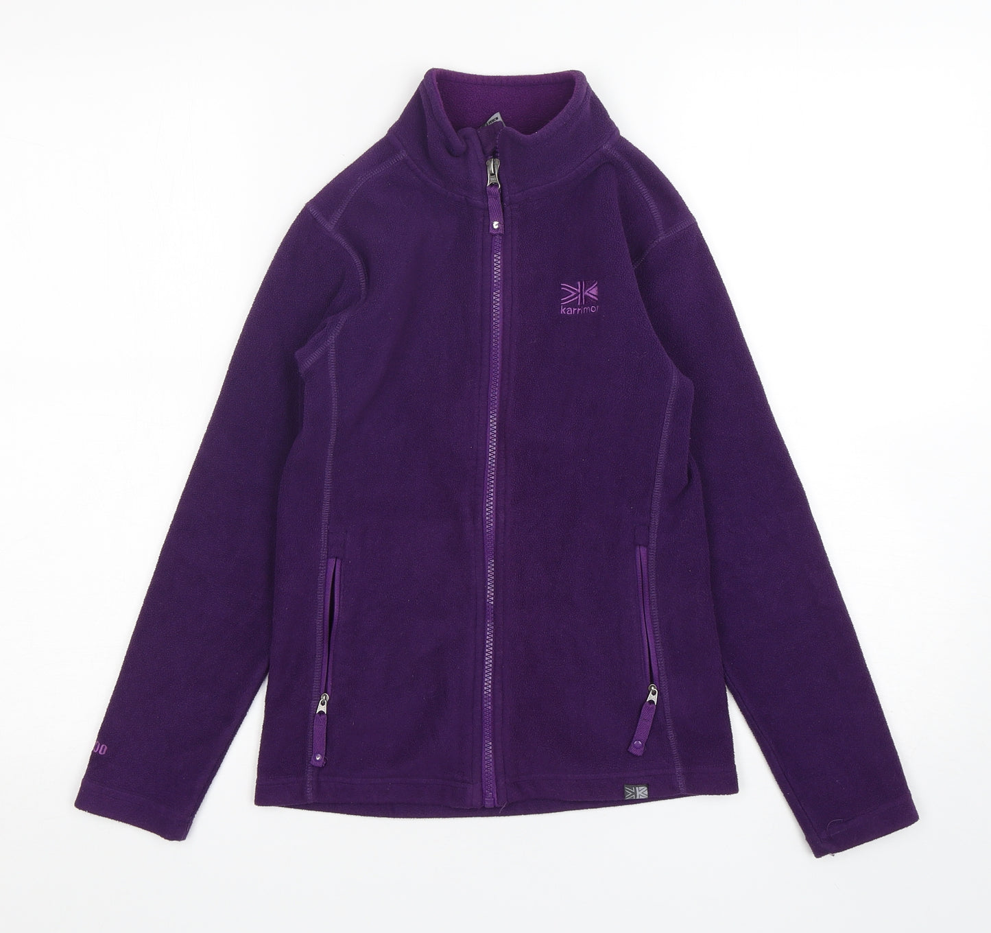 Karrimor Girls Purple  Polyester Full Zip Sweatshirt Size 9-10 Years  Zip
