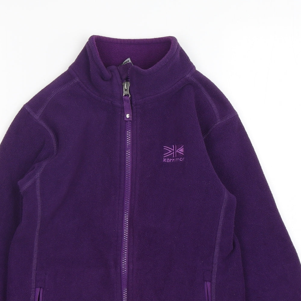Karrimor Girls Purple  Polyester Full Zip Sweatshirt Size 9-10 Years  Zip