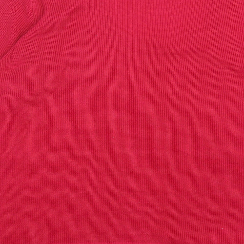 Marks and Spencer Womens Pink Round Neck  Acrylic Cardigan Jumper Size 22   - Cardigan and Top All in One