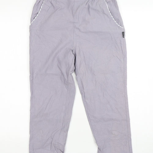 Preworn  Womens Grey  Viscose Pedal Pusher Trousers Size 8 L21 in Regular