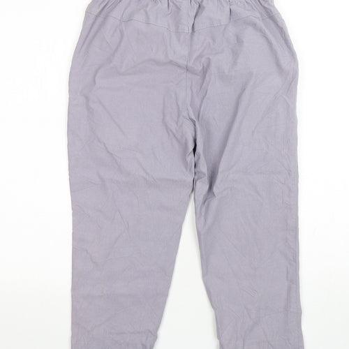 Preworn  Womens Grey  Viscose Pedal Pusher Trousers Size 8 L21 in Regular