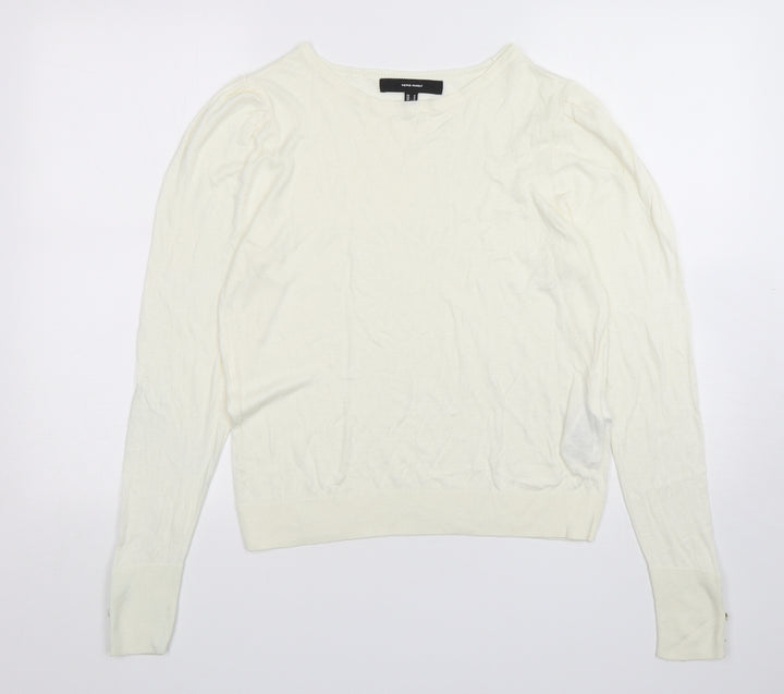 VERO MODA Womens Ivory Round Neck  Modal Pullover Jumper Size M