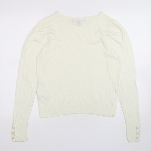 VERO MODA Womens Ivory Round Neck  Modal Pullover Jumper Size M