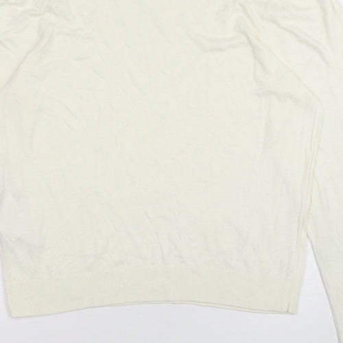 VERO MODA Womens Ivory Round Neck  Modal Pullover Jumper Size M