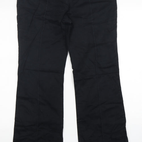Preworn  Womens Black  Polyester Trousers  Size 36 in L30 in Regular