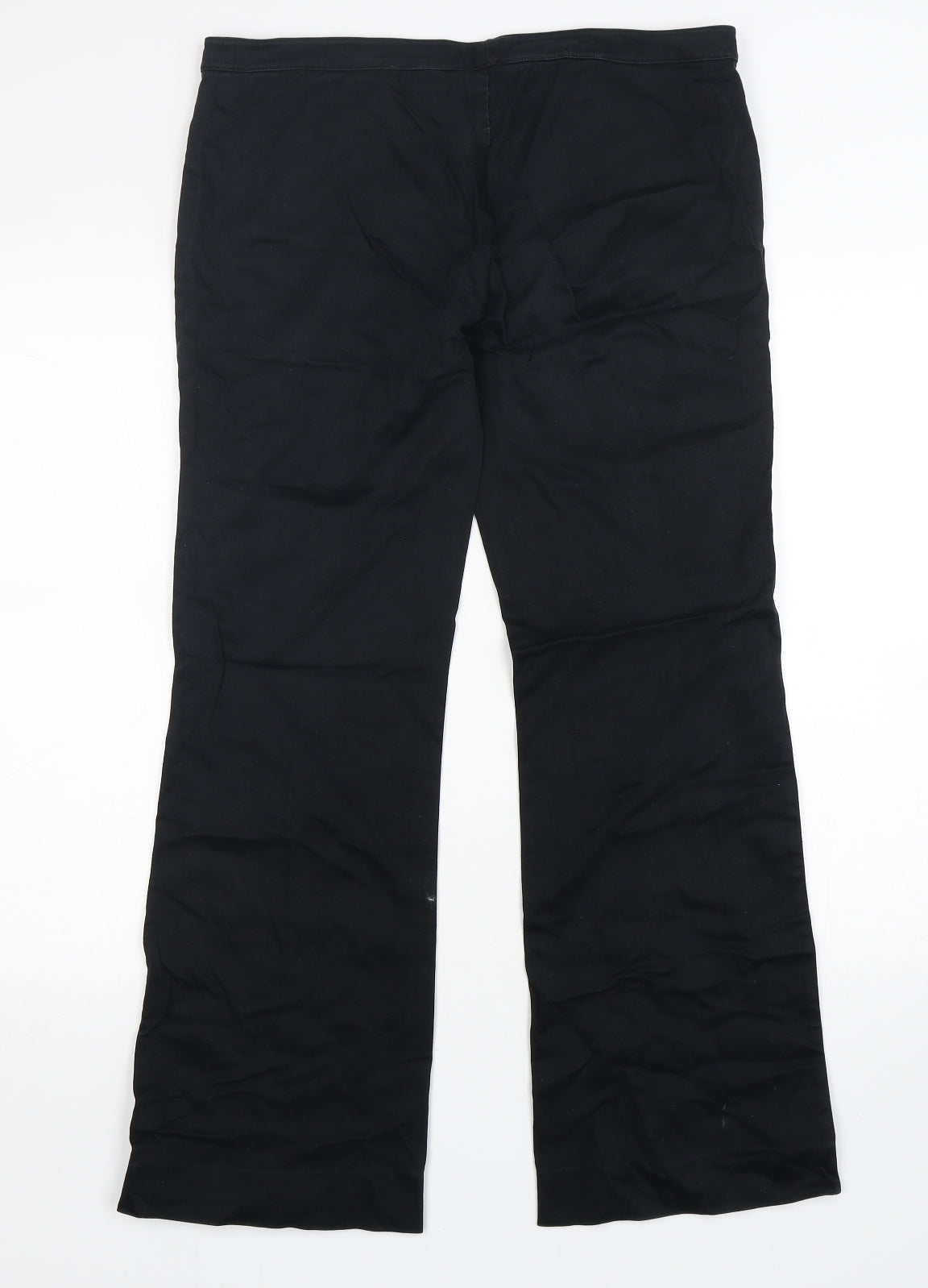 Preworn  Womens Black  Polyester Trousers  Size 36 in L30 in Regular