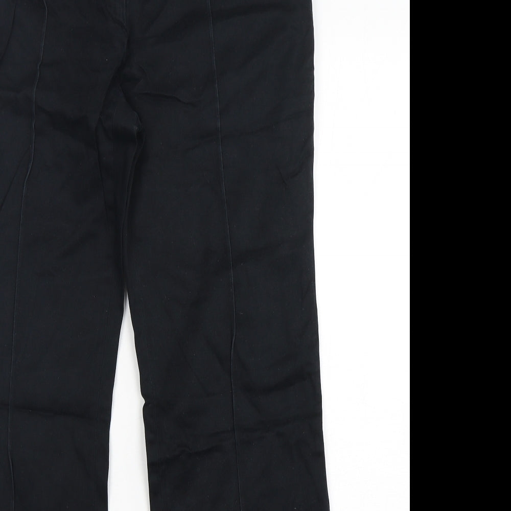 Preworn  Womens Black  Polyester Trousers  Size 36 in L30 in Regular