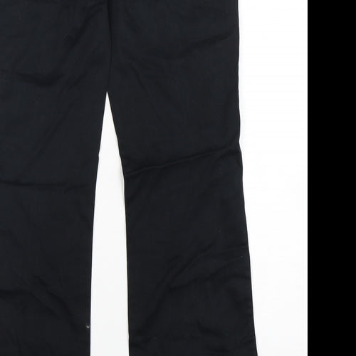 Preworn  Womens Black  Polyester Trousers  Size 36 in L30 in Regular