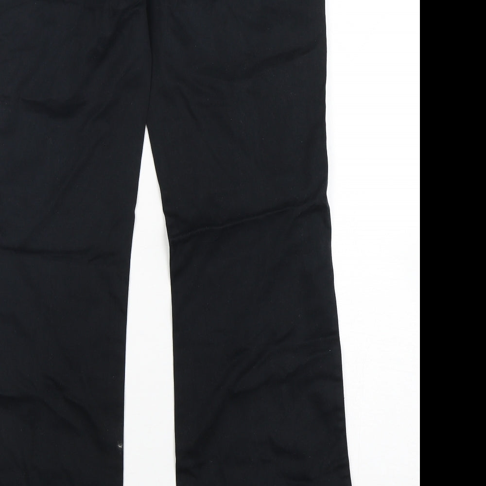 Preworn  Womens Black  Polyester Trousers  Size 36 in L30 in Regular