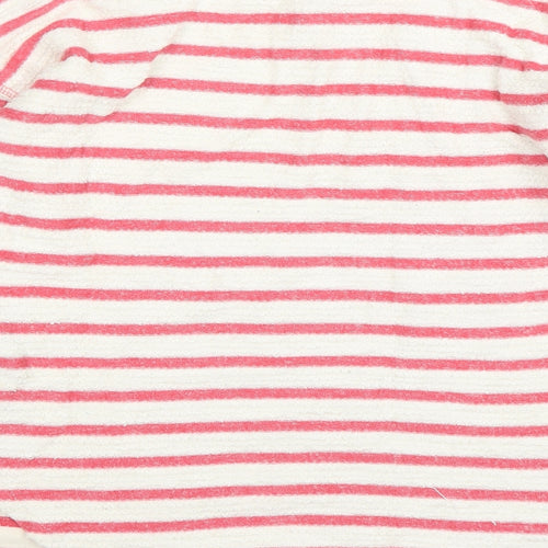 Marks and Spencer Womens Multicoloured Round Neck Striped Cotton Pullover Jumper Size 8