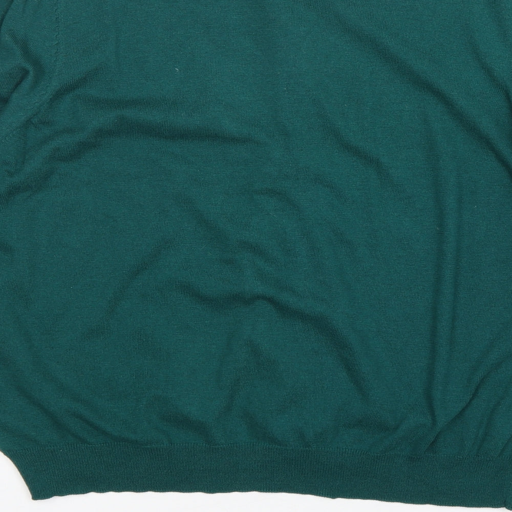 NEXT Womens Green Round Neck  Cotton Cardigan Jumper Size 20
