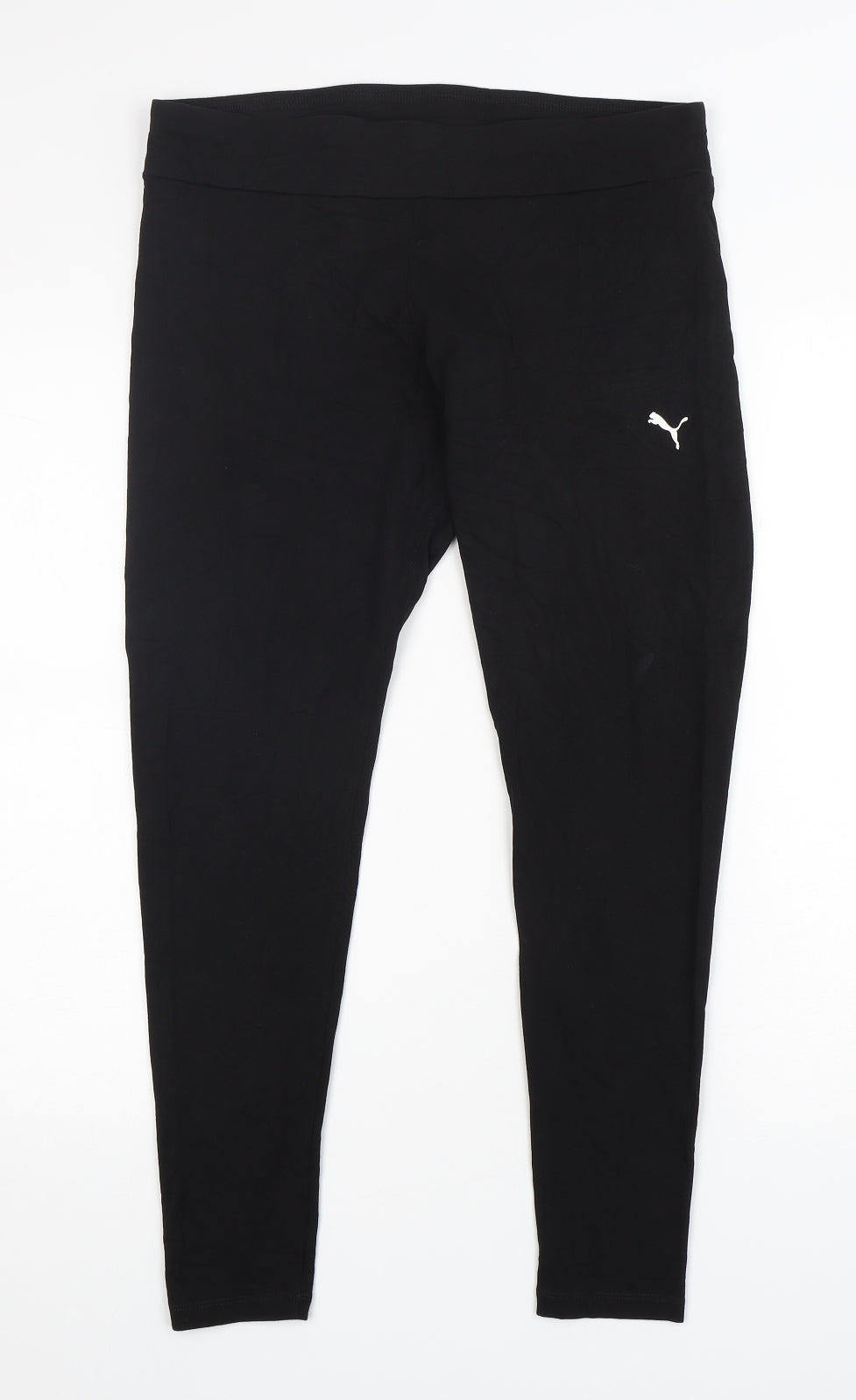 Puma  Womens Black  Cotton Compression Leggings Size L L28 in Regular