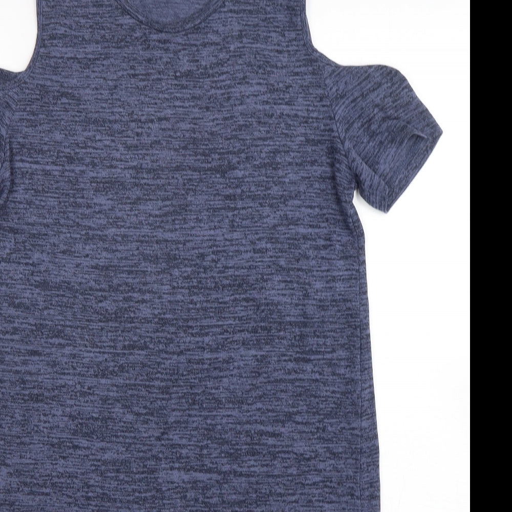 TU Womens Blue  Viscose T-Shirt Dress  Size 12  Round Neck Pullover