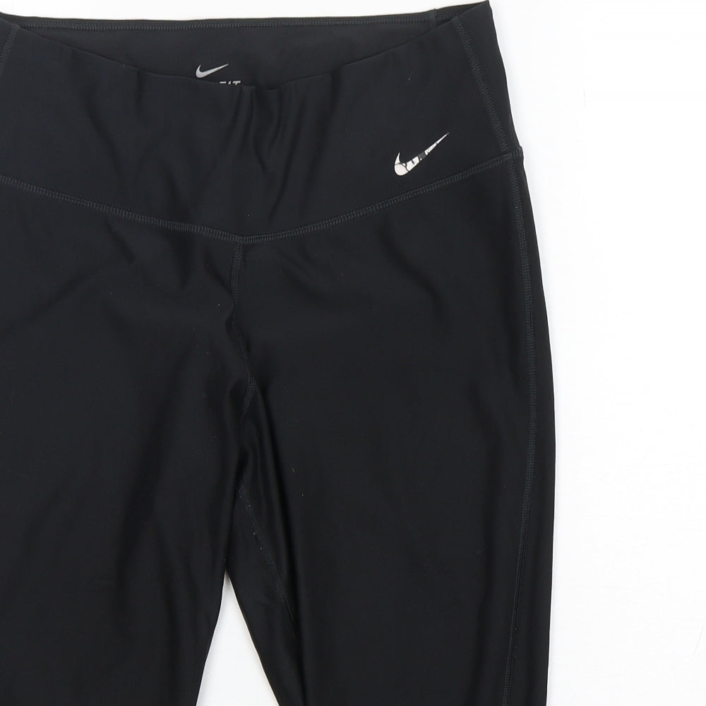 Nike  Womens Black  Polyester Pedal Pusher Leggings Size M L19 in Regular