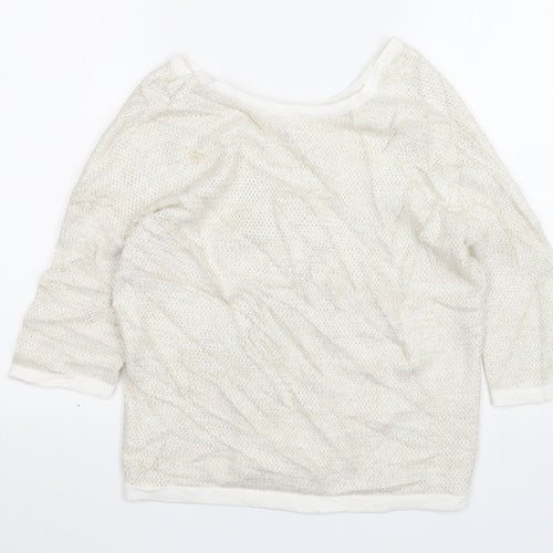 Sud Express Womens Beige  Cotton Top Pyjama Top Size 8