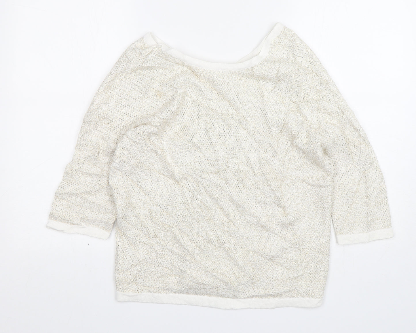 Sud Express Womens Beige  Cotton Top Pyjama Top Size 8