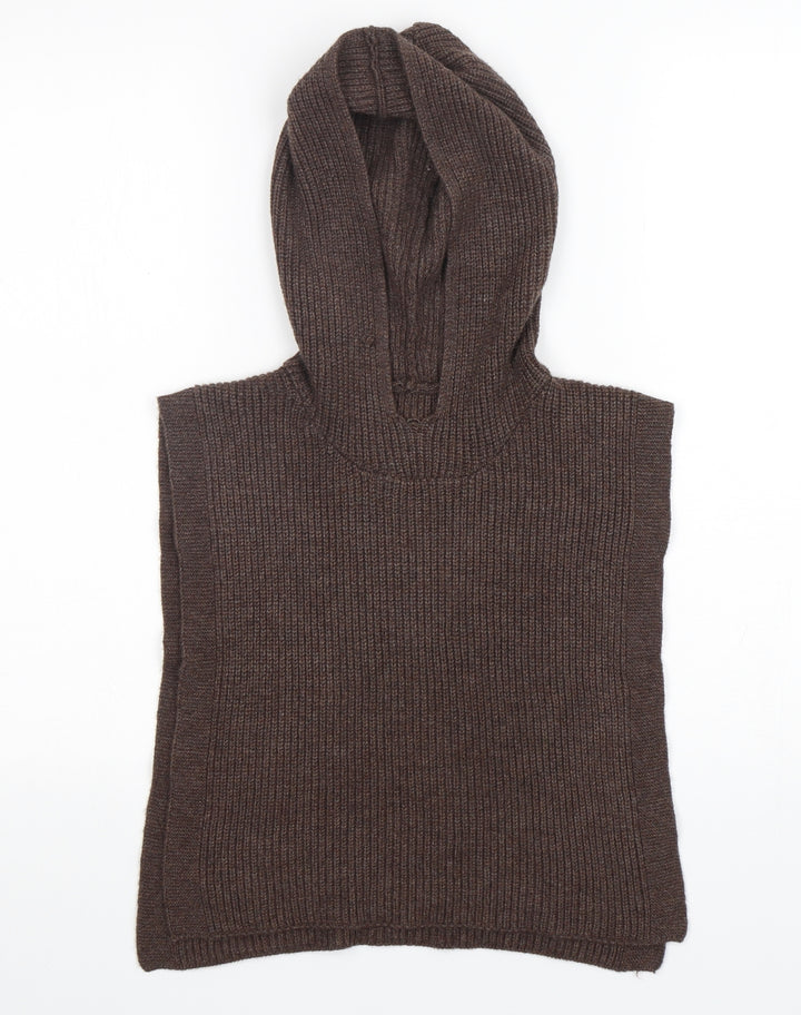Primark Womens Brown  Polyester Cape Hoodie One Size