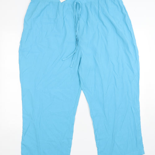 Casual Comfort Womens Blue  Polyester Trousers  Size 40 in L26 in Regular