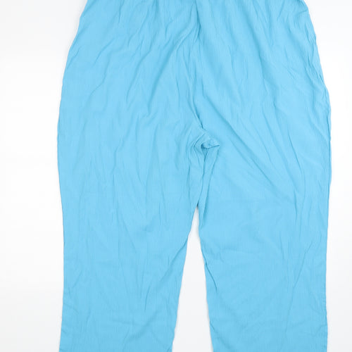 Casual Comfort Womens Blue  Polyester Trousers  Size 40 in L26 in Regular