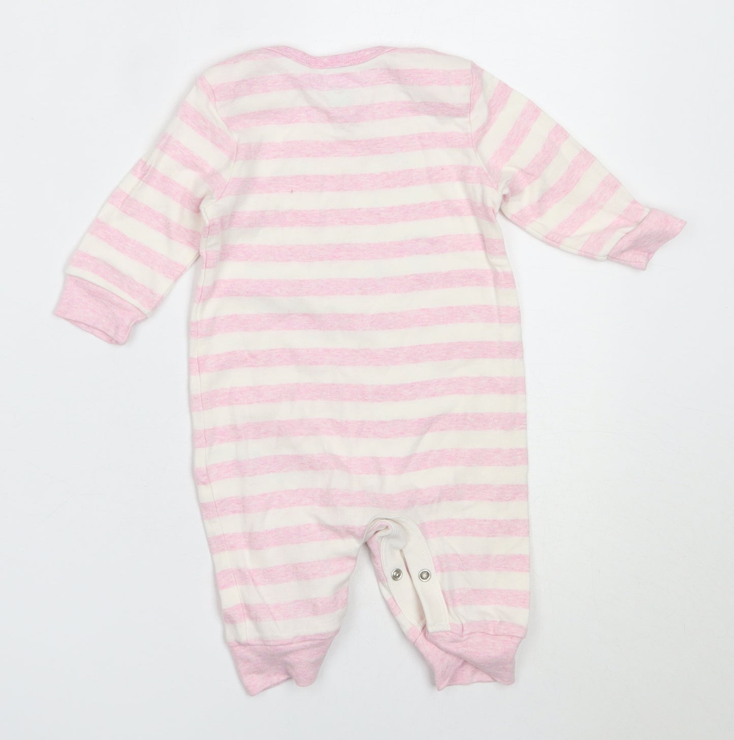 Blue Zoo Girls Pink Striped Cotton Babygrow One-Piece Size 3-6 Months