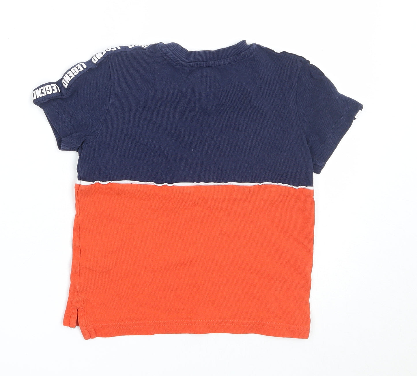 F&F Boys Blue  Cotton Basic T-Shirt Size 4-5 Years Round Neck