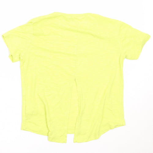 Leigh Tucker Girls Green  Polyester Basic T-Shirt Size 7-8 Years Round Neck