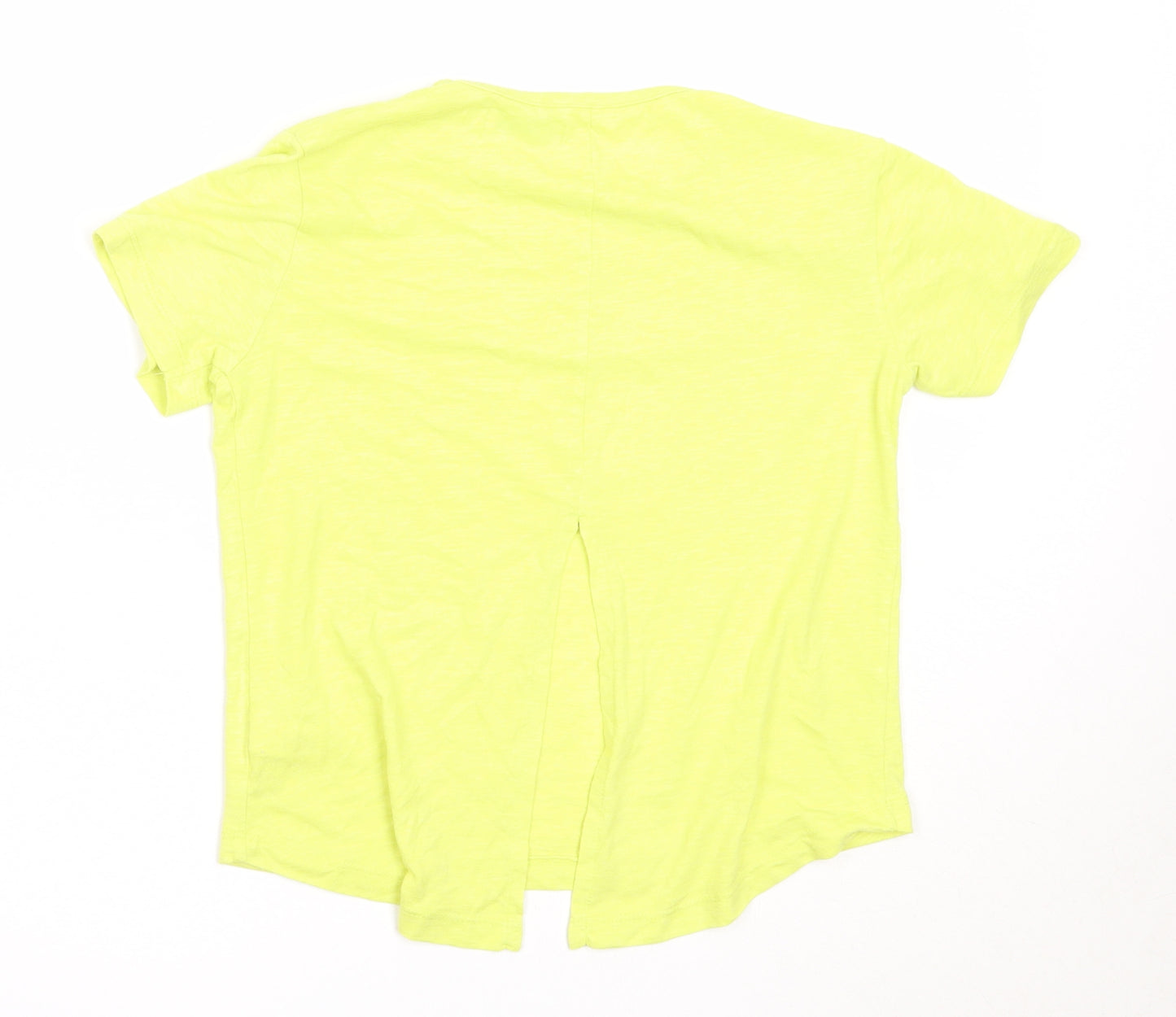 Leigh Tucker Girls Green  Polyester Basic T-Shirt Size 7-8 Years Round Neck