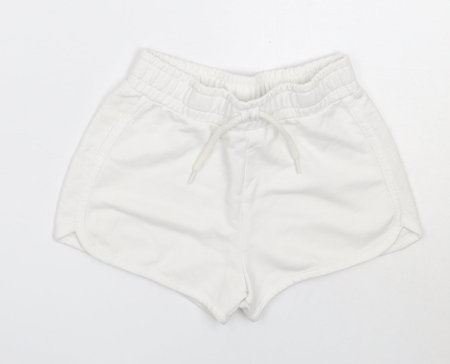 Dunnes Stores Girls White  Cotton Sweat Shorts Size 6-7 Years  Regular