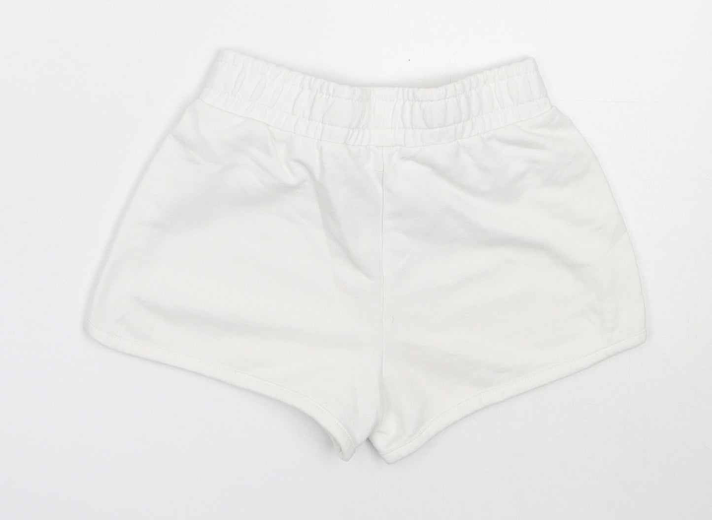Dunnes Stores Girls White  Cotton Sweat Shorts Size 6-7 Years  Regular