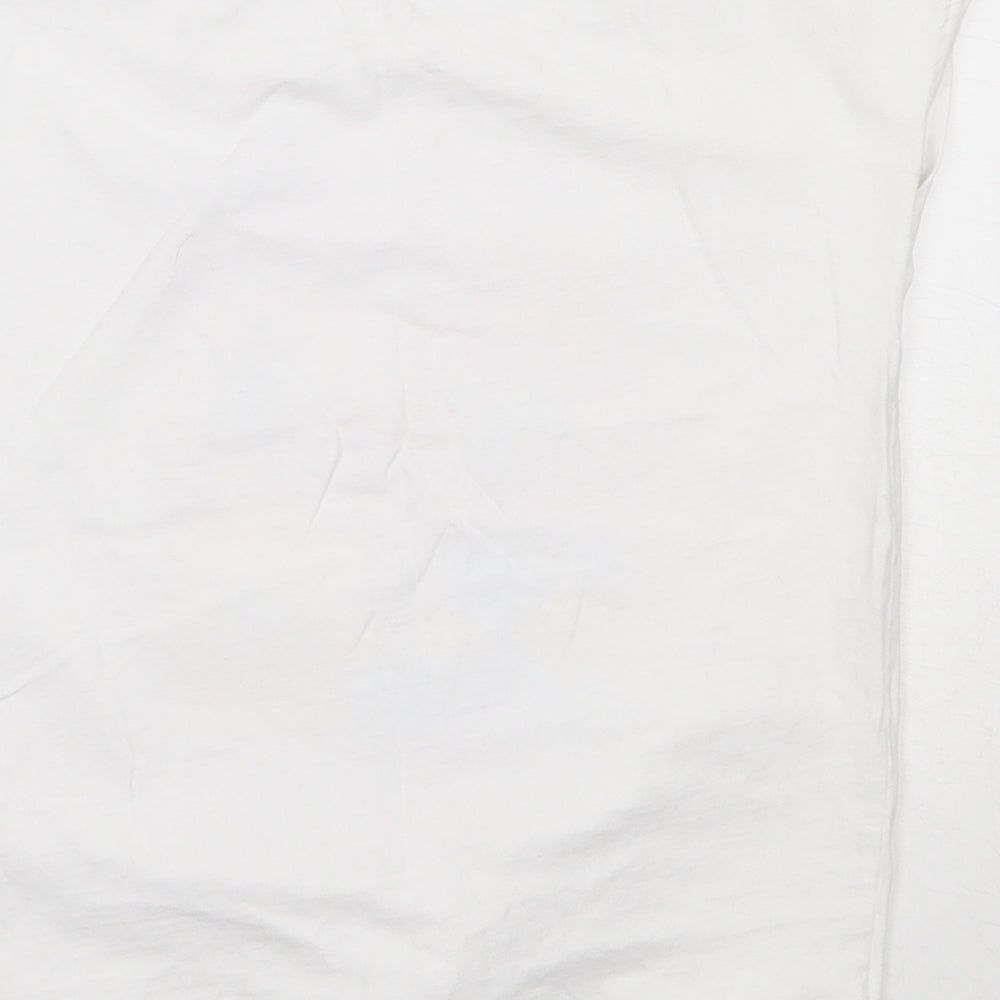 TU Girls White  Cotton Basic T-Shirt Size 9 Years Round Neck  - beach