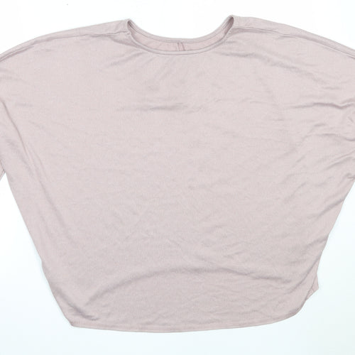Dunnes Stores Womens Pink Round Neck  Polyester Pullover Jumper Size L