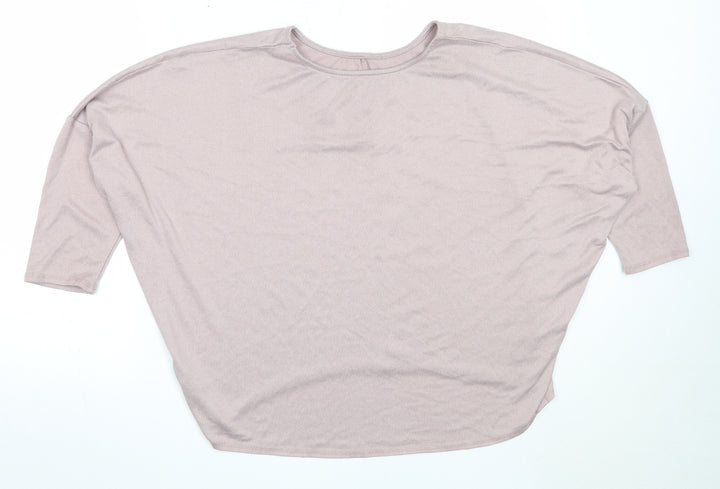 Dunnes Stores Womens Pink Round Neck  Polyester Pullover Jumper Size L